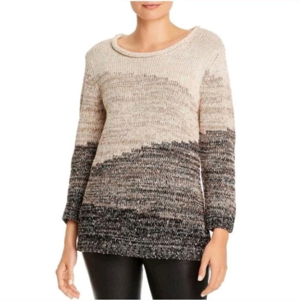 Karl Lagerfeld Paris Women's L Knit Metallic Ombre Pullover Sweater